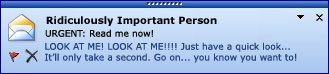 Time-waster - Outlook New Mail Desktop Alert